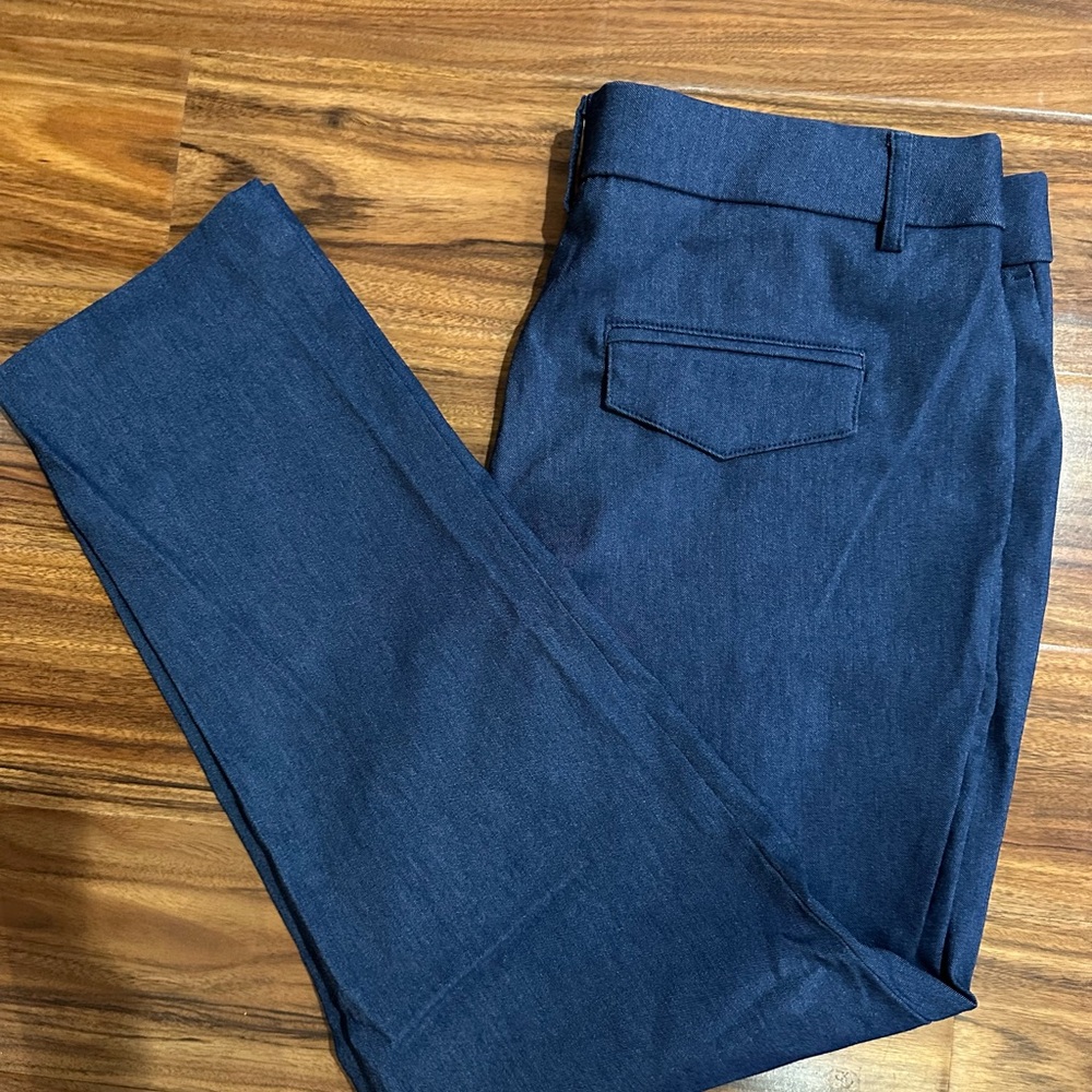 Jules & Leopold Navy Blue Pants with Branded Waistband